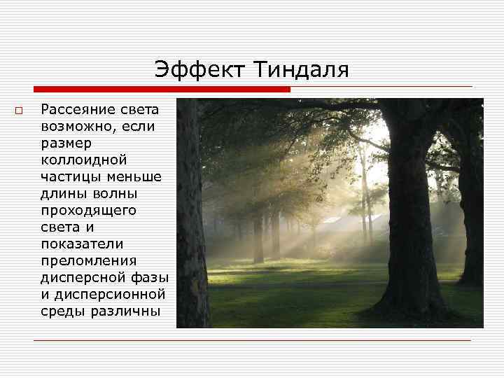 Света возможно. Эффект Фарадея Тиндаля. Эффект Тиндаля это в химии кратко. Рассеяние Тиндаля. Рассеяние света Тиндаля.