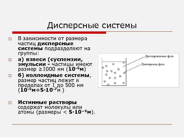 Дисперсные частицы