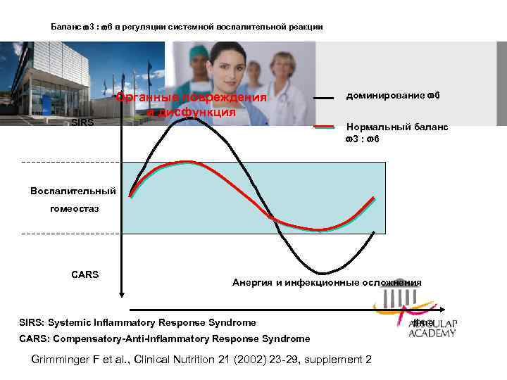 Баланс 3 : 6 в регуляции системной воспалительной реакции SIRS Oрганные повреждения и дисфункция
