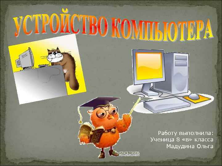 Работу выполнила: Ученица 8 «в» класса Мадудина Ольга 