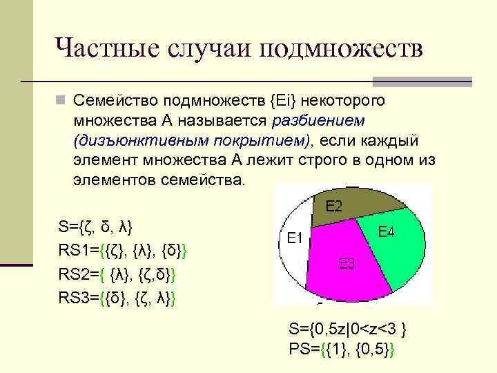 Конечные подмножества n