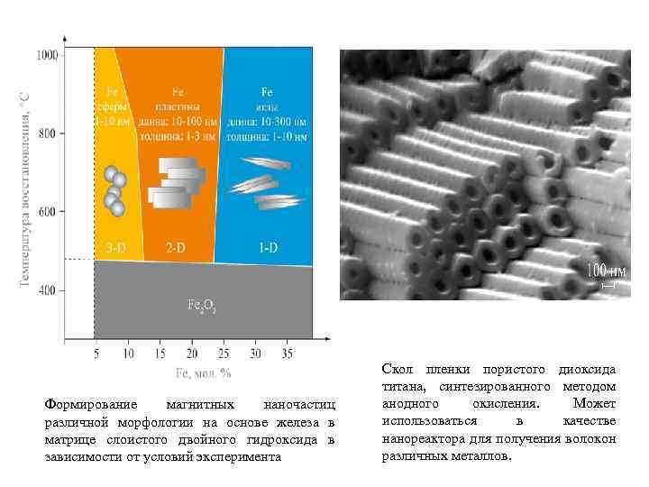 Формирование магнитных наночастиц различной морфологии на основе железа в матрице слоистого двойного гидроксида в