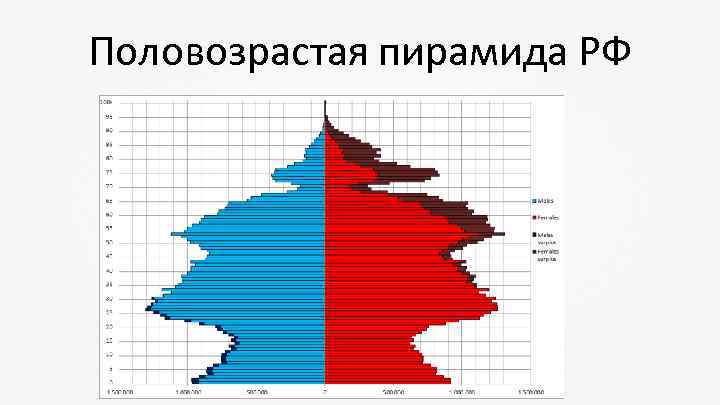 Половозрастая пирамида РФ 