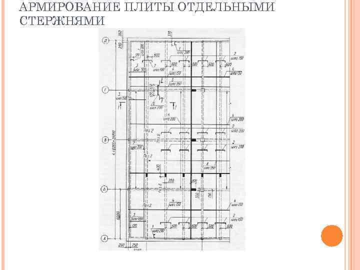 АРМИРОВАНИЕ ПЛИТЫ ОТДЕЛЬНЫМИ СТЕРЖНЯМИ 