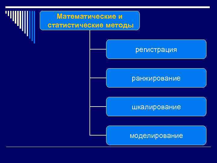 Математические и статистические методы регистрация ранжирование шкалирование моделирование 