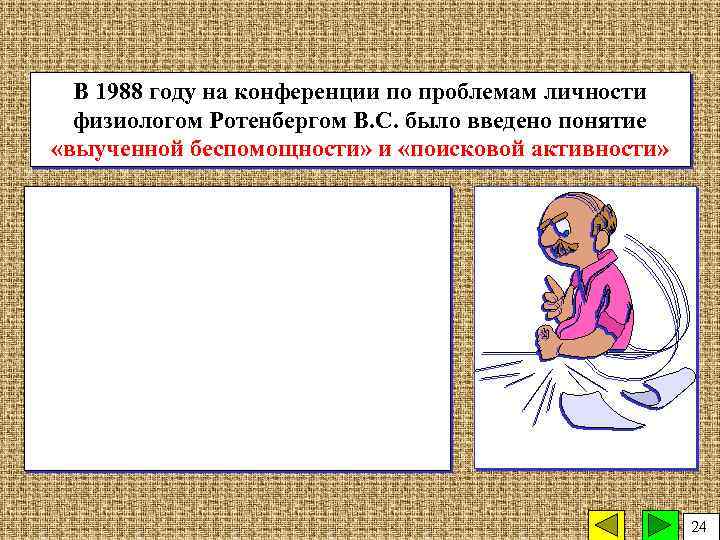 В 1988 году на конференции по проблемам личности физиологом Ротенбергом В. С. было введено