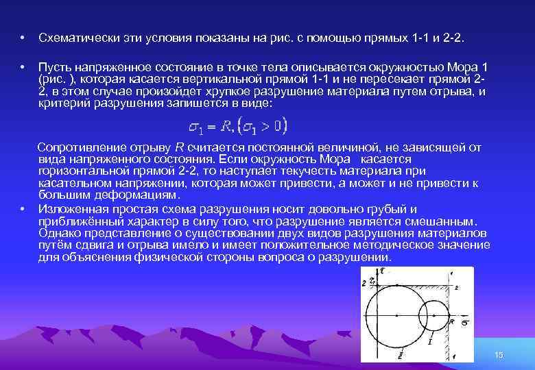  • Схематически эти условия показаны на рис. с помощью прямых 1 1 и