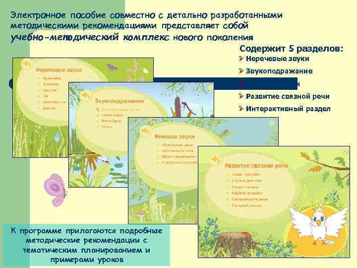 Электронное пособие совместно с детально разработанными методическими рекомендациями представляет собой учебно-методический комплекс нового поколения
