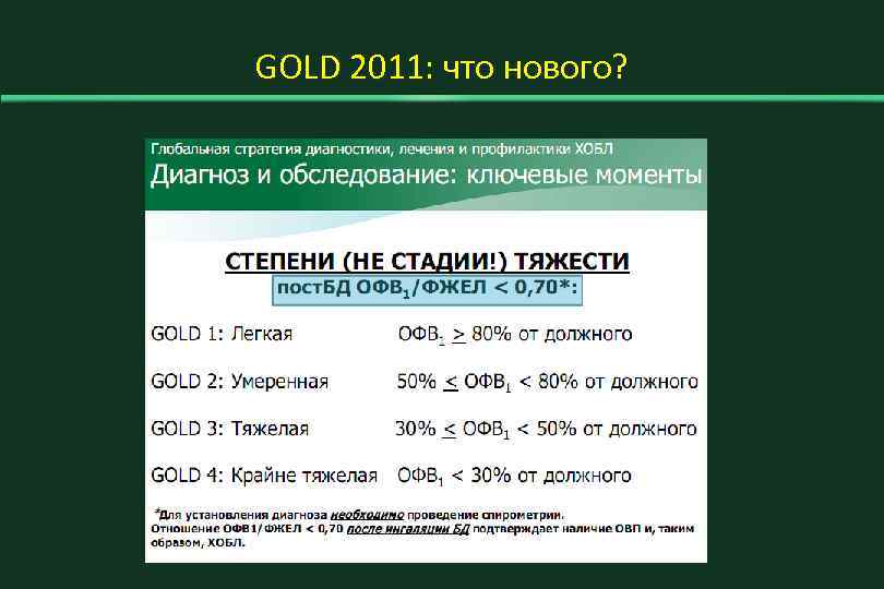 GOLD 2011: что нового? 