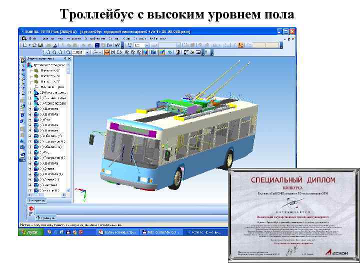 Троллейбус с высоким уровнем пола 