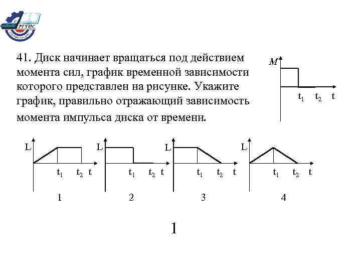 Зависимость момента от времени