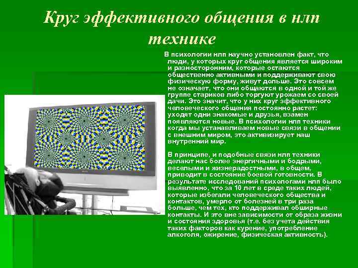 Круг эффективного общения в нлп технике В психологии нлп научно установлен факт, что люди,