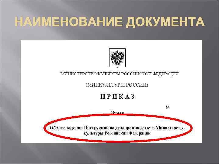 Наименование организации документ