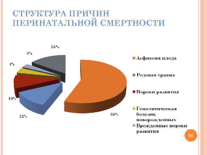 СТРУКТУРА ПРИЧИН ПЕРИНАТАЛЬНОЙ СМЕРТНОСТИ 66 