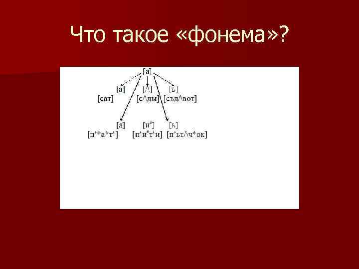 Что такое «фонема» ? 