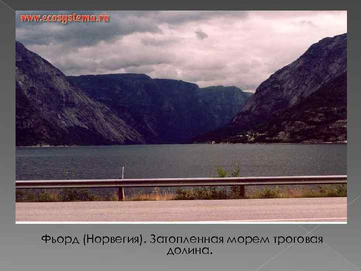 Фьорд (Норвегия). Затопленная морем троговая долина. 