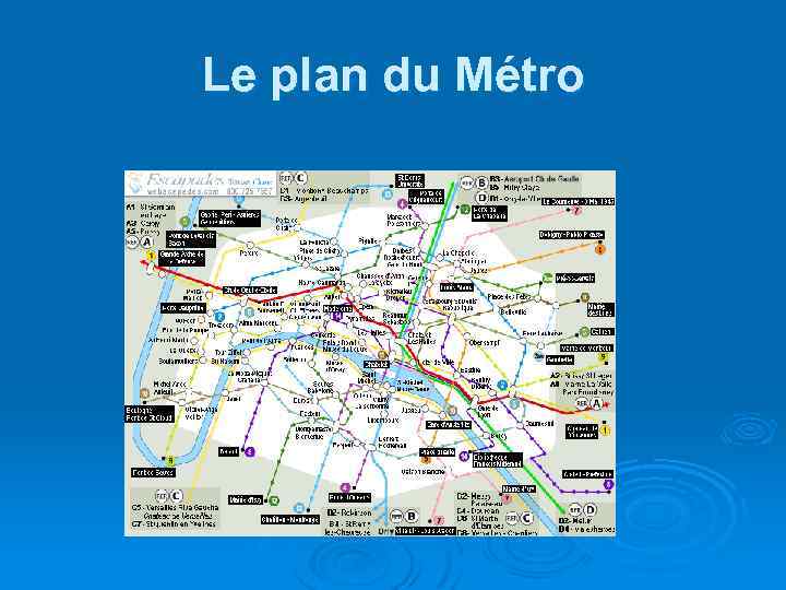 Le plan du Métro 