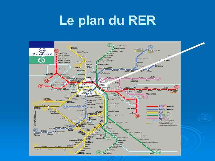 Le plan du RER 