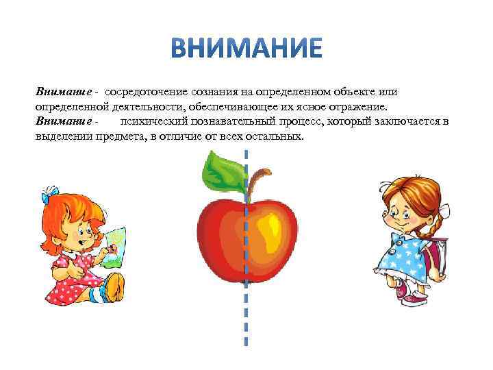 Внимание - сосредоточение сознания на определенном объекте или определенной деятельности, обеспечивающее их ясное отражение.