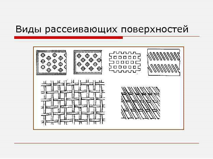 Виды рассеивающих поверхностей 