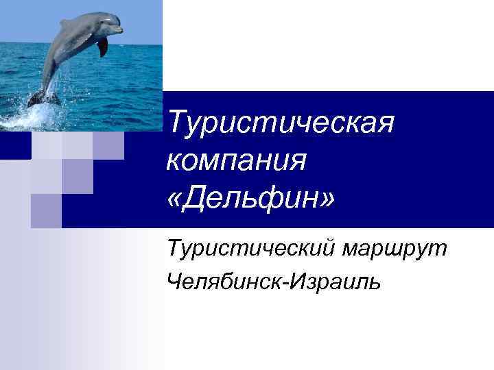 Туристическая компания «Дельфин» Туристический маршрут Челябинск-Израиль 