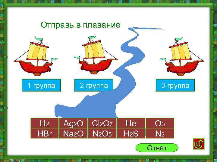  Отправь в плавание 1 группа 2 группа 3 группа H 2 Ag 2