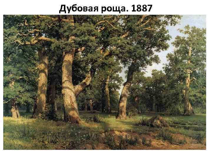 Дубовая роща. 1887 