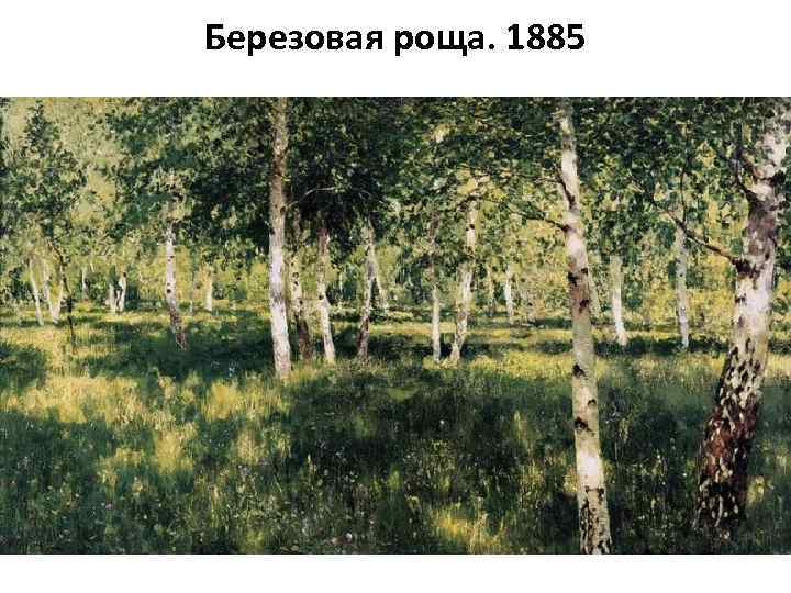 Березовая роща. 1885 
