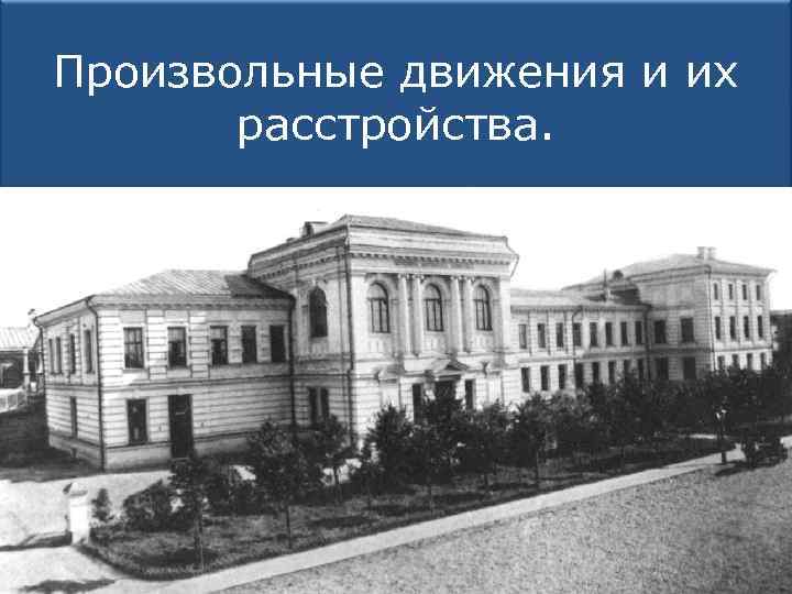 Произвольные движения и их расстройства. 