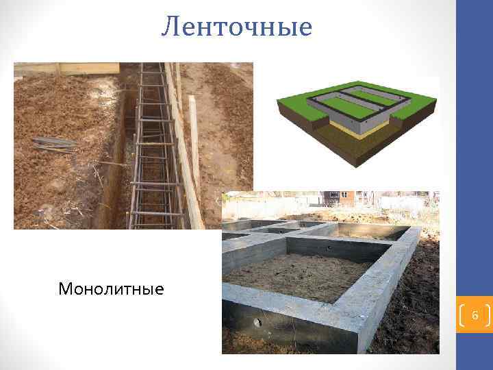 Ленточные Монолитные 6 