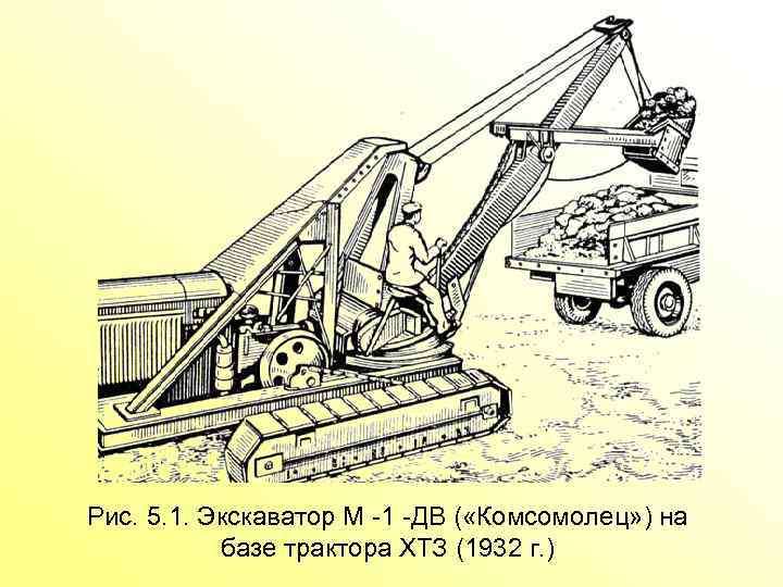 Рис. 5. 1. Экскаватор М 1 ДВ ( «Комсомолец» ) на базе трактора ХТЗ