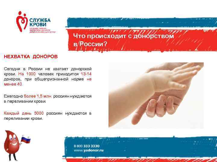 Что происходит с донорством в России? НЕХВАТКА ДОНОРОВ Сегодня в России не хватает донорской