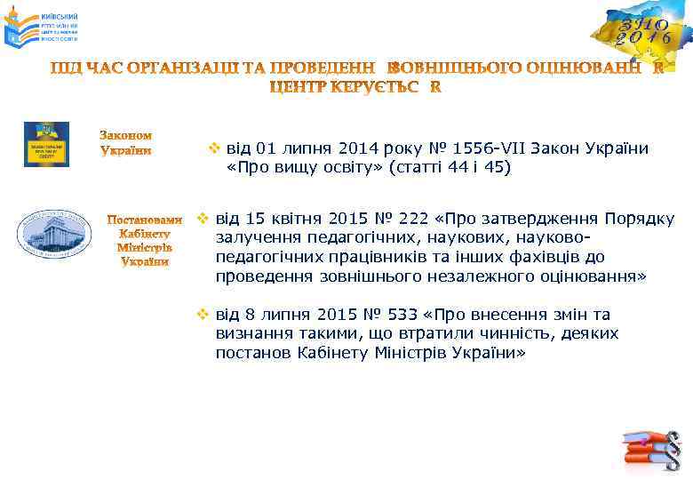 v від 01 липня 2014 року № 1556 -VІІ Закон України «Про вищу освіту»