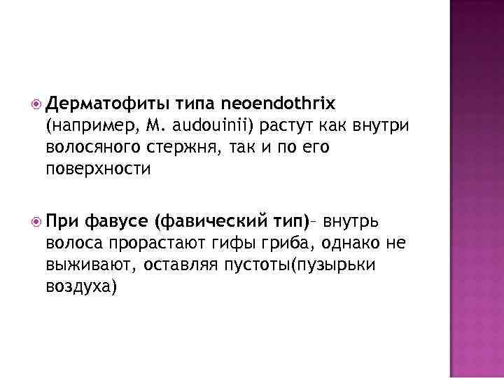  Воспалительная  реакция выражена при tinea capitis, вызванной зоофильными M. canis, T. verrucosum,