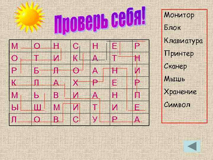 Монитор Блок М О Р К М Ы Л О Т Б Л Ь