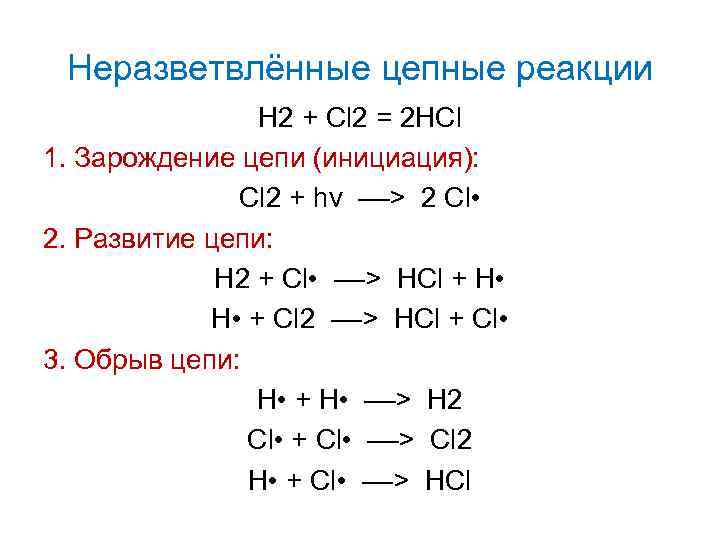 Хлороводород схема образования