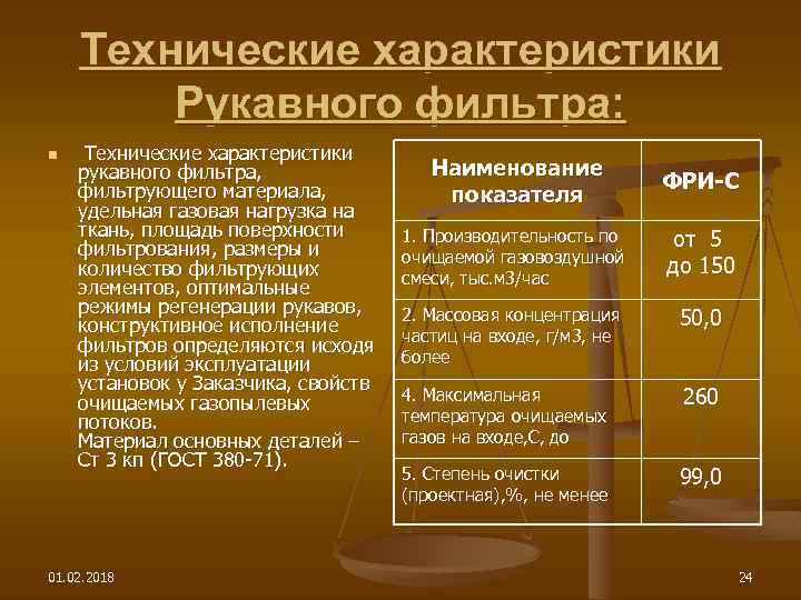 Технические характеристики Рукавного фильтра: n Технические характеристики рукавного фильтра, фильтрующего материала, удельная газовая нагрузка