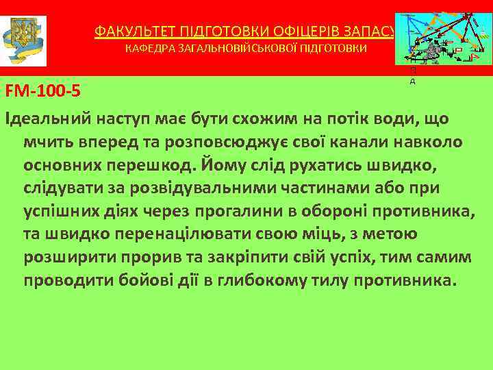 ФАКУЛЬТЕТ ПІДГОТОВКИ ОФІЦЕРІВ ЗАПАСУ КАФЕДРА ЗАГАЛЬНОВІЙСЬКОВОЇ ПІДГОТОВКИ К Н П д К П FM-100