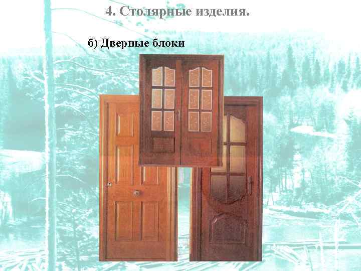 4. Столярные изделия. б) Дверные блоки 