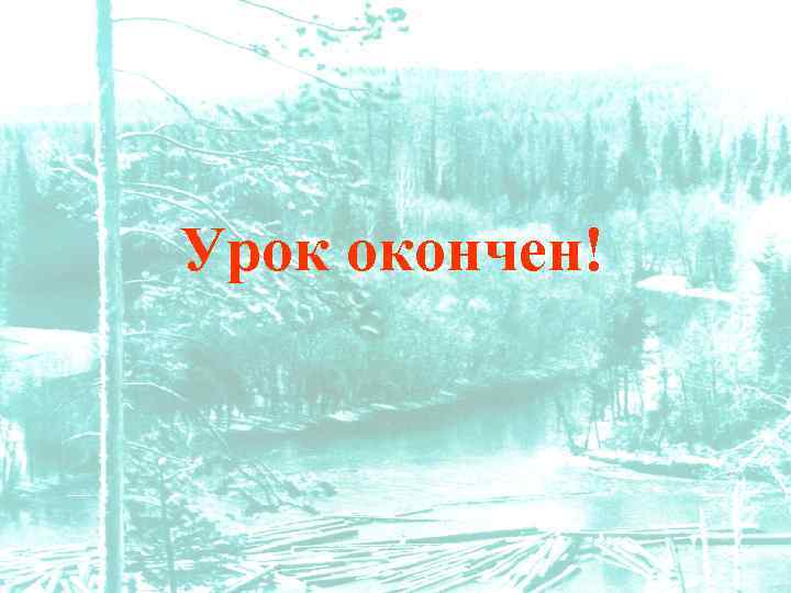 Урок окончен! 