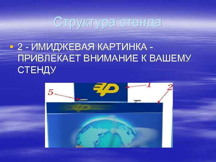 Структура стенда § 2 - ИМИДЖЕВАЯ КАРТИНКА ПРИВЛЕКАЕТ ВНИМАНИЕ К ВАШЕМУ СТЕНДУ 