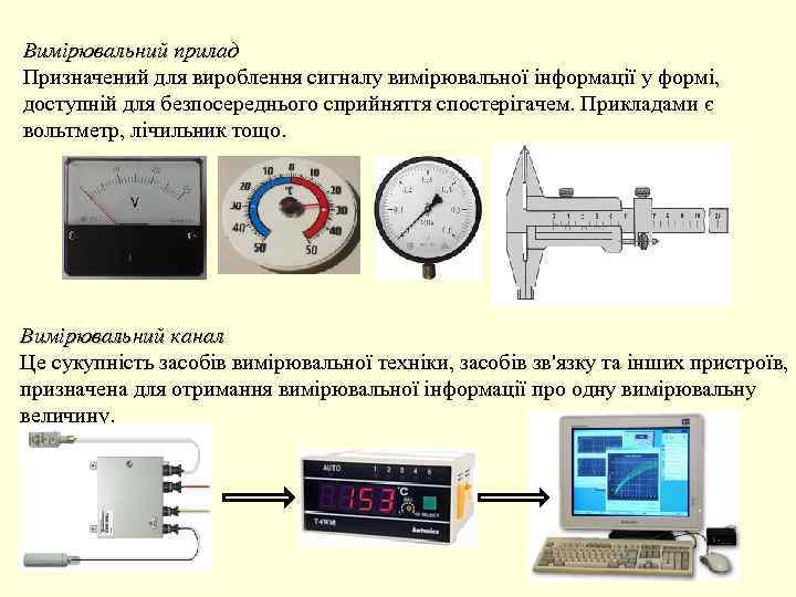 Вимірювальний прилад Призначений для вироблення сигналу вимірювальної інформації у формі, доступній для безпосереднього сприйняття