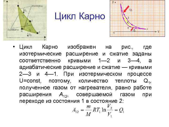 На рисунке изображен цикл карно в координатах t s где