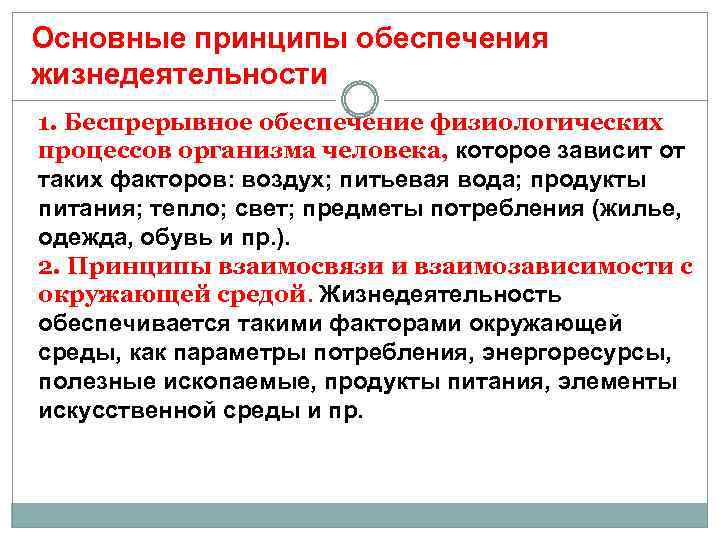 Основные подходы и принципы обеспечения безопасности объектов в среде жизнедеятельности презентация