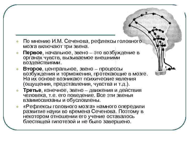 Рефлексы головного мозга таблица