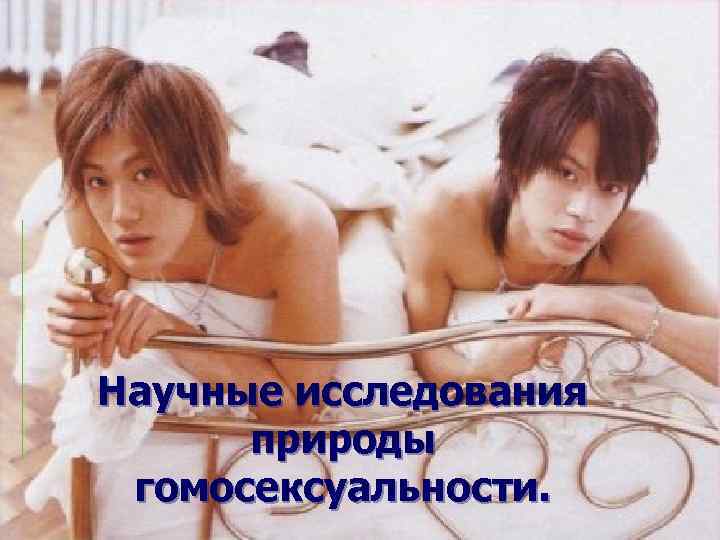 Научные исследования природы гомосексуальности. 