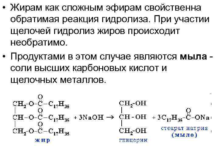 Сложный эфир и щелочь