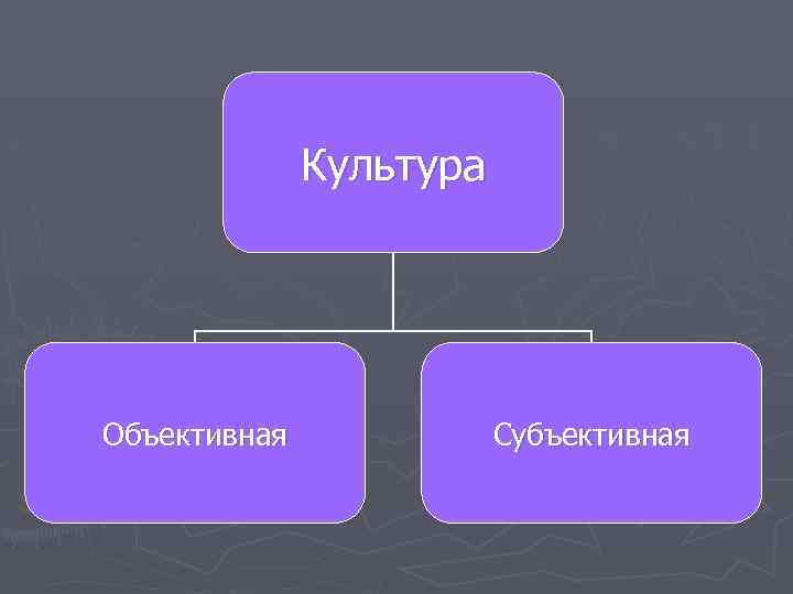 Культура Объективная Субъективная 