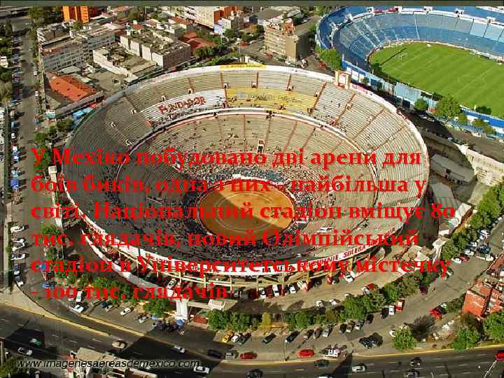 У Мехіко побудовано дві арени для боїв биків, одна з них - найбільша у