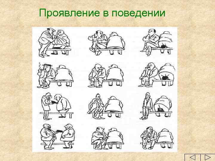 Проявление в поведении 